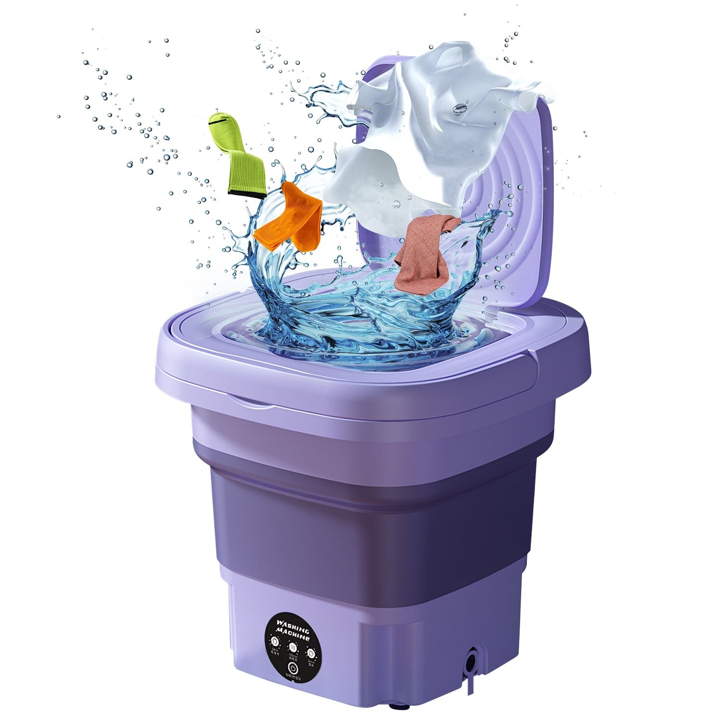 Portable Washing Machine Foldable Laundry Machine For Underwear Socks Towels Baby Clothes
