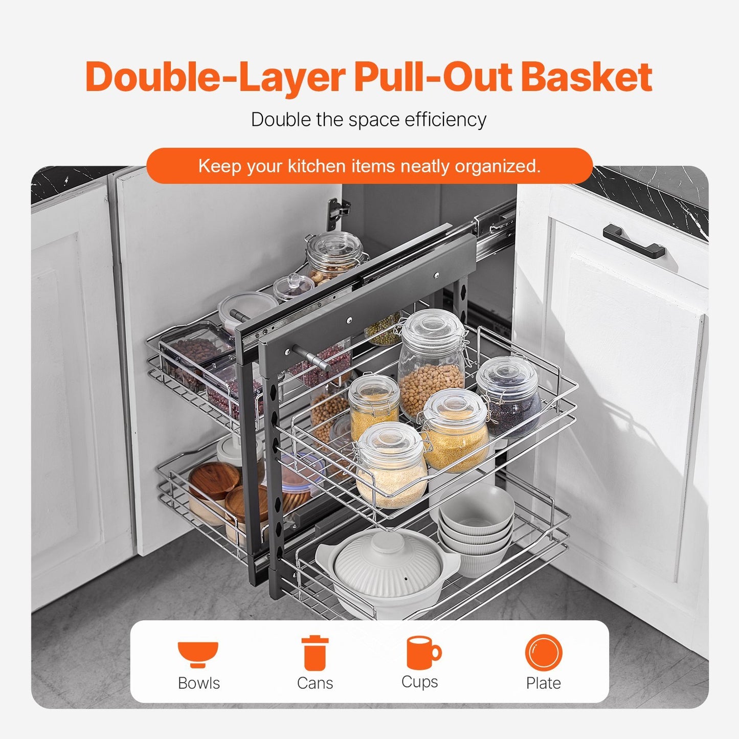 4 Shelf Blind Corner Pull Out Organizer