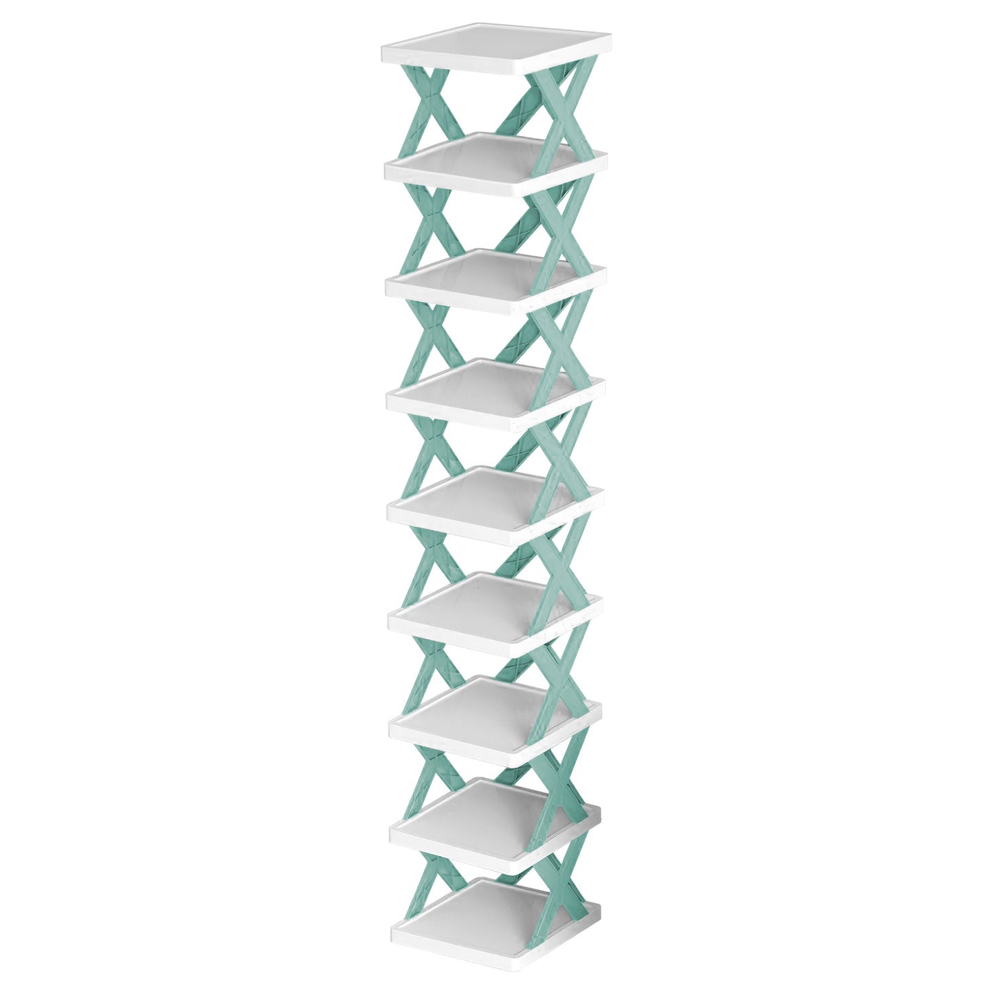 9Tier Narrow Entryway Shoe Rack Plastic Vertical Shoe