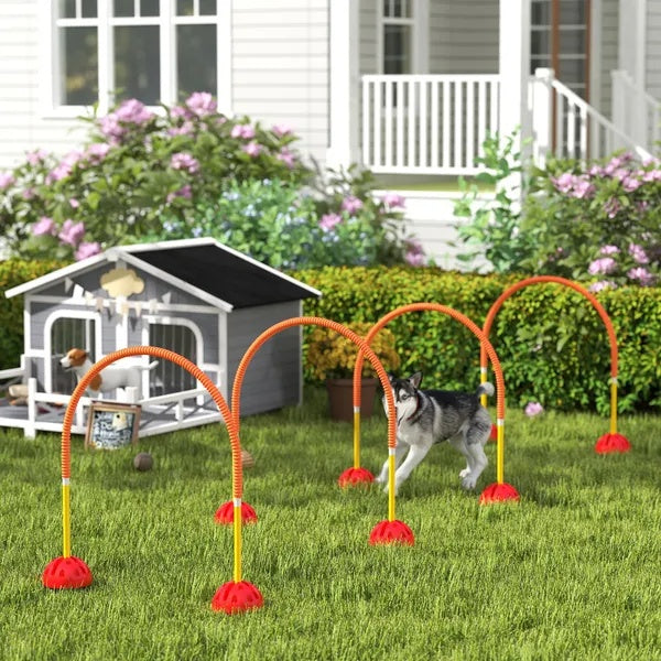 4 Piece Dog Agility Course Backyard Set