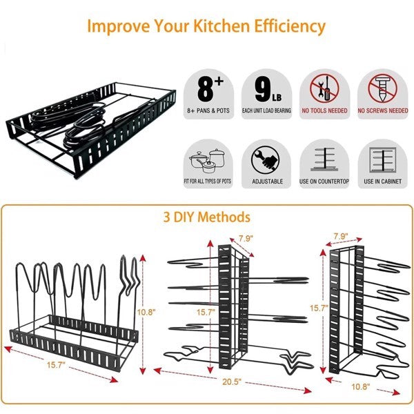 2 Pieces Of Kitchen Organization And Storage Racks,
