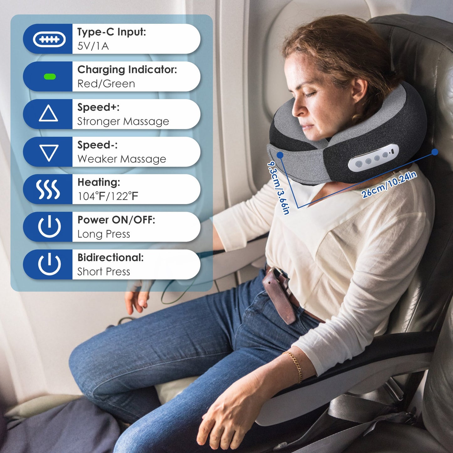 Neck Massager Pillow With Heat Electric Memory Foam  2 In 1