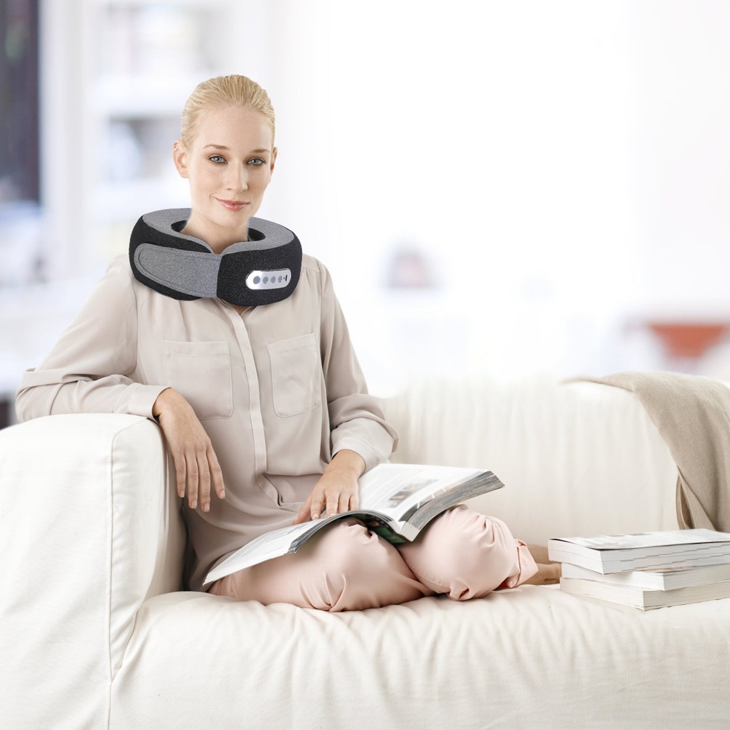 Neck Massager Pillow With Heat Electric Memory Foam  2 In 1