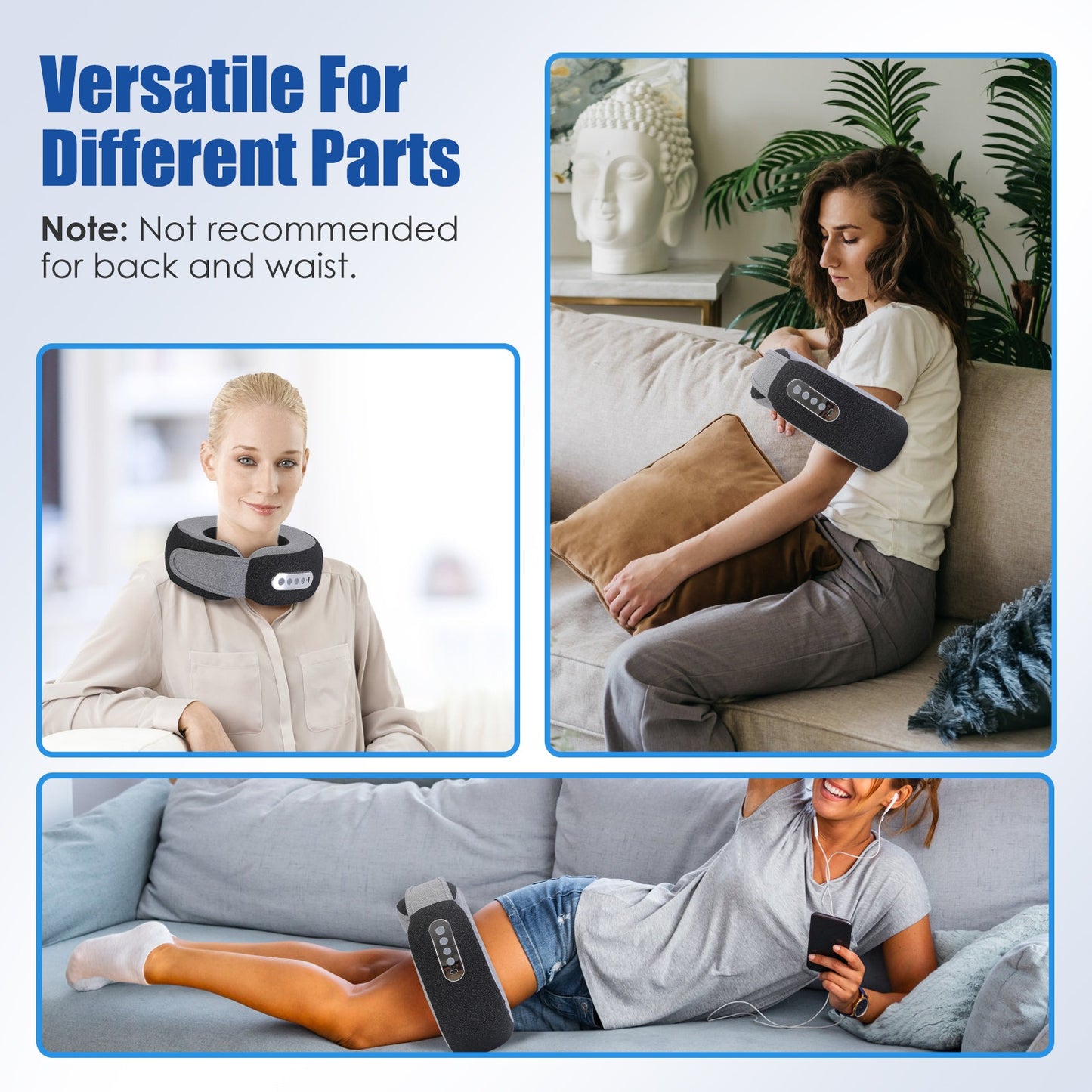 Neck Massager Pillow With Heat Electric Memory Foam  2 In 1