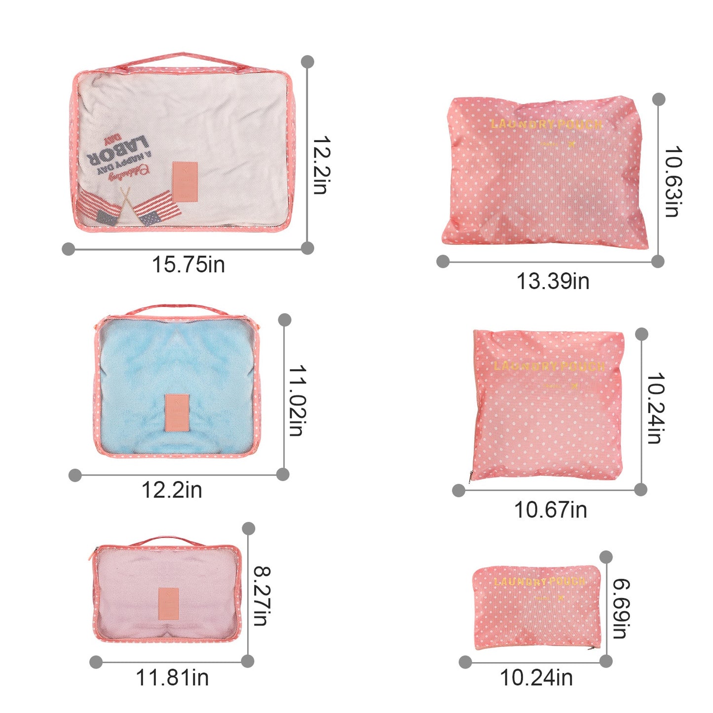 9Pcs Per Set Clothes Storage Bags Water-Resistant