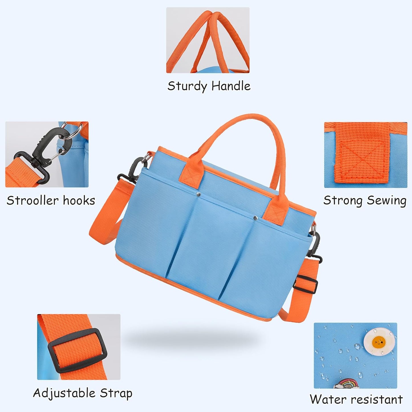 Diaper Bag Tote-Diaper Baby Bags, Waterproof Large Mommy Bag