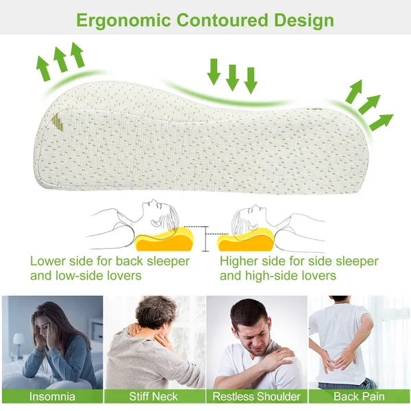 Contoured Cervical Orthopedic Pillow Neck Support Breath Pillow