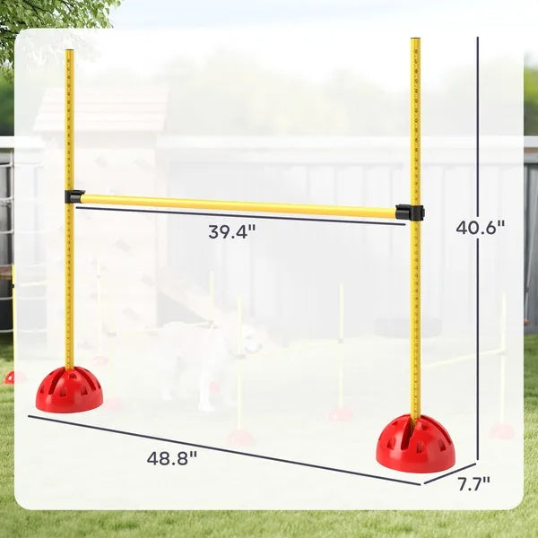 4 Piece Dog Agility Course Backyard Set