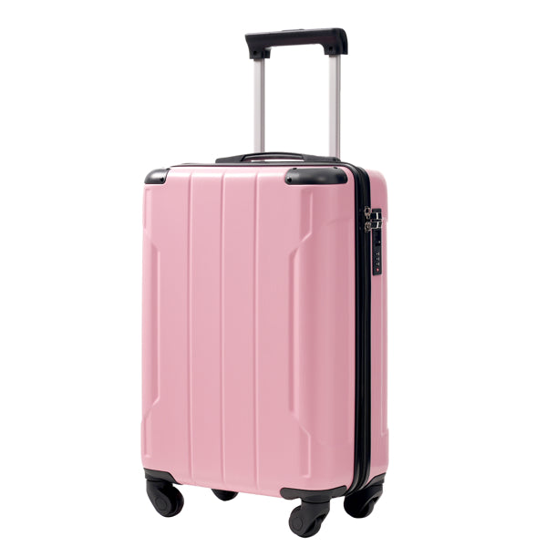 Lightweight Durable ABS Suitcase With Spinner Wheels, Built-in TSA Lock, 2 Packing Cubes