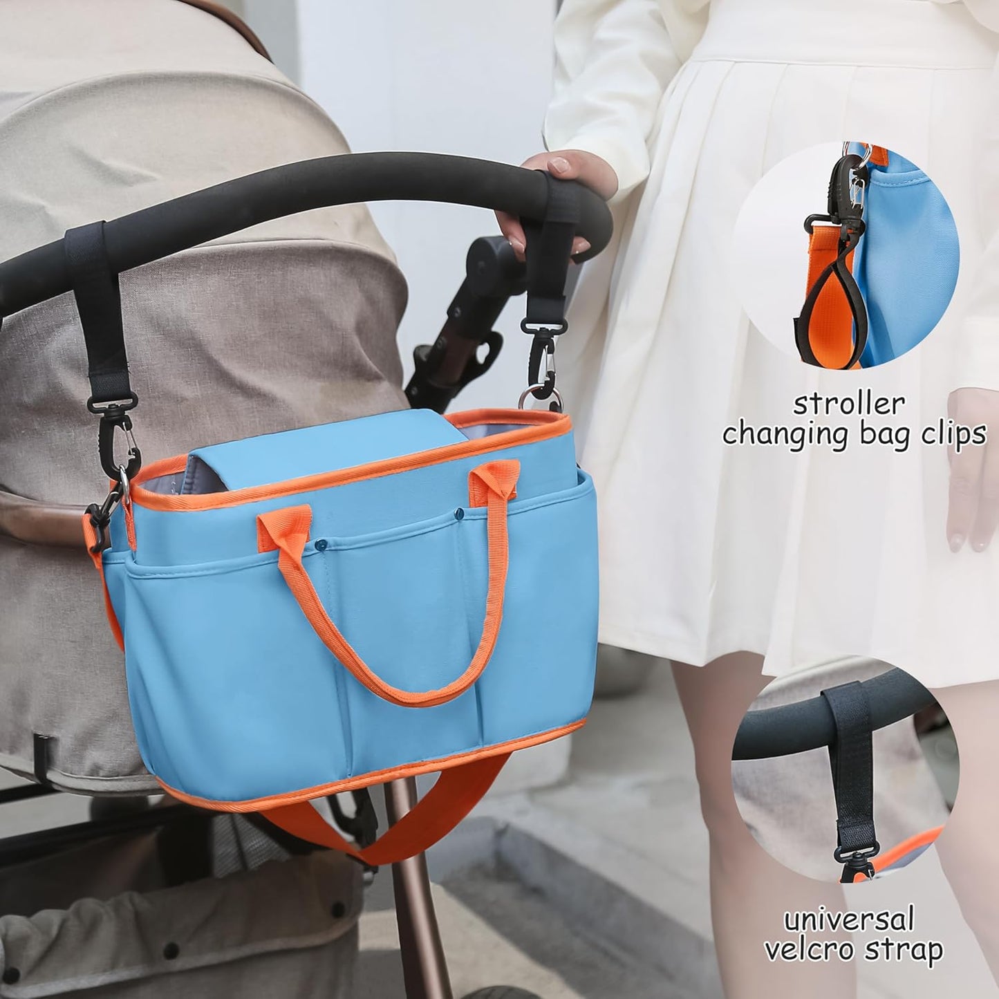 Diaper Bag Tote-Diaper Baby Bags, Waterproof Large Mommy Bag