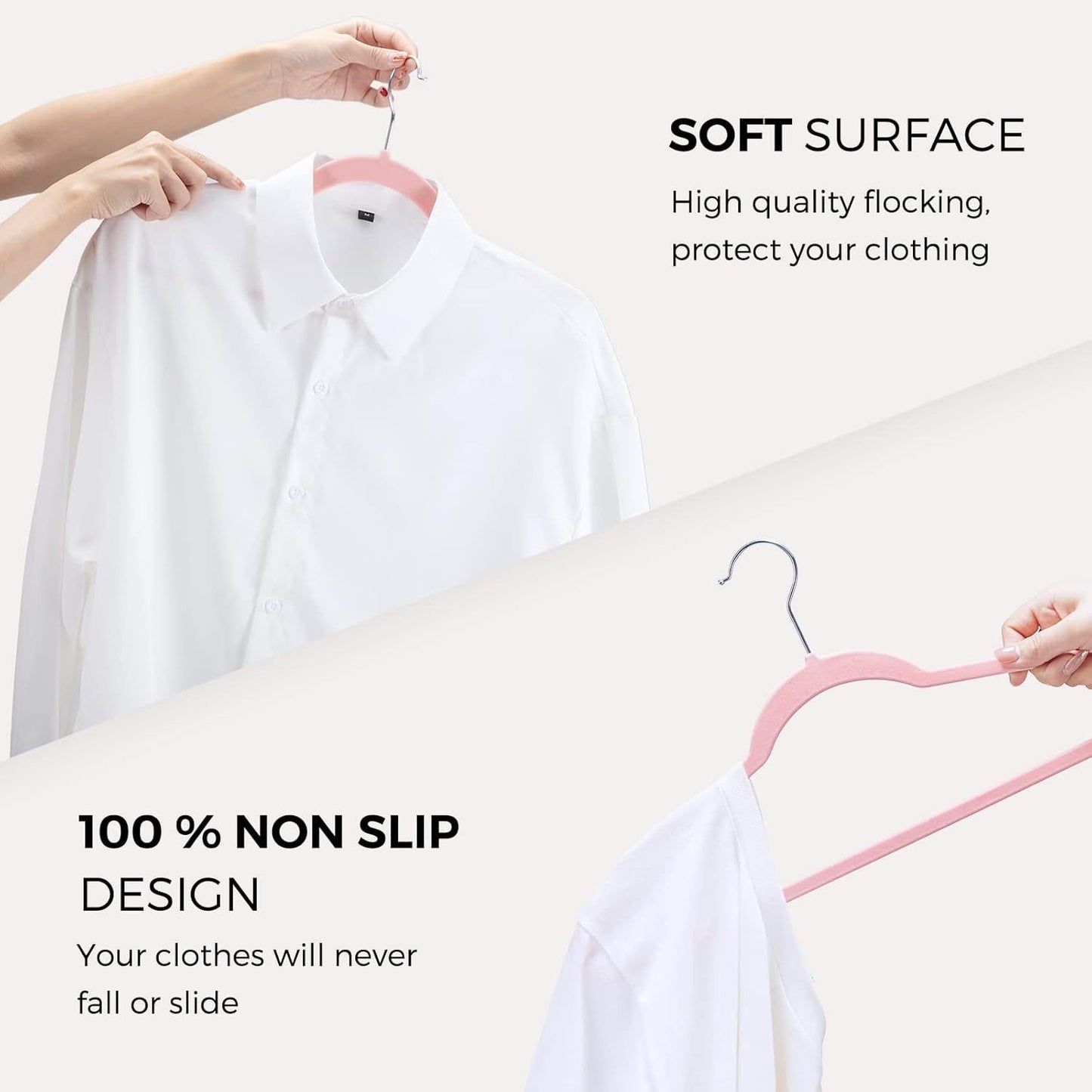 Flocked Hangers 30pc