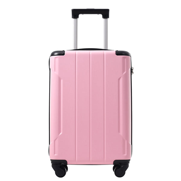 Lightweight Durable ABS Suitcase With Spinner Wheels, Built-in TSA Lock, 2 Packing Cubes