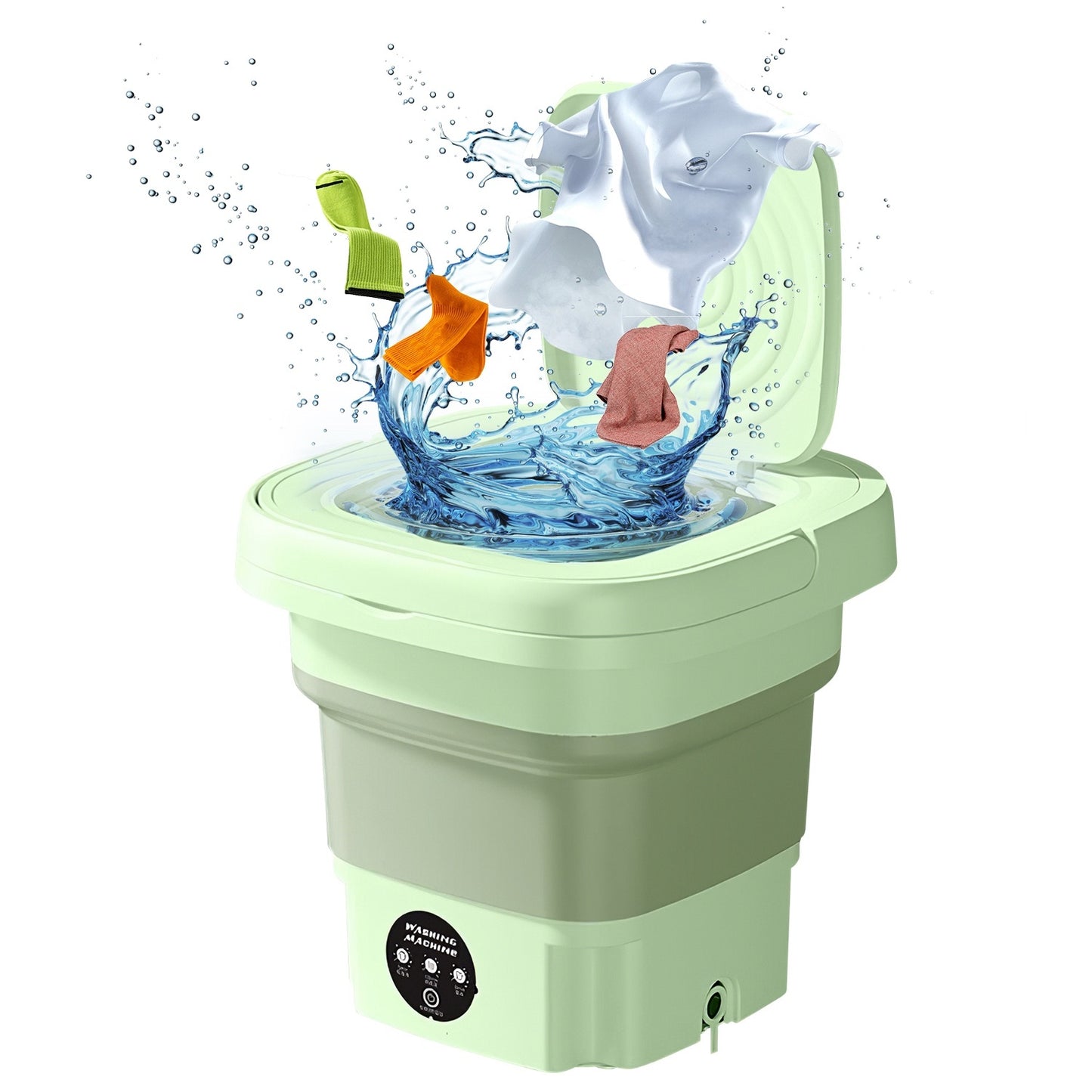 Portable Washing Machine Foldable Laundry Machine For Underwear Socks Towels Baby Clothes