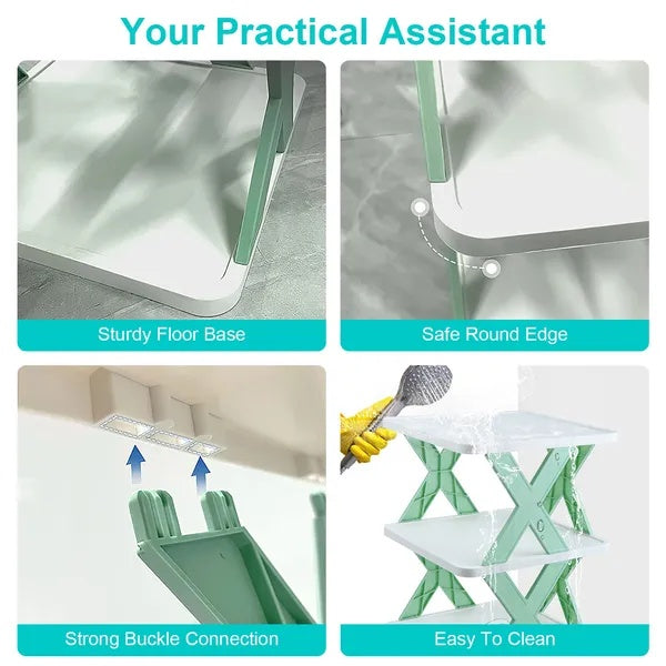 9Tier Narrow Entryway Shoe Rack Plastic Vertical Shoe Organizer