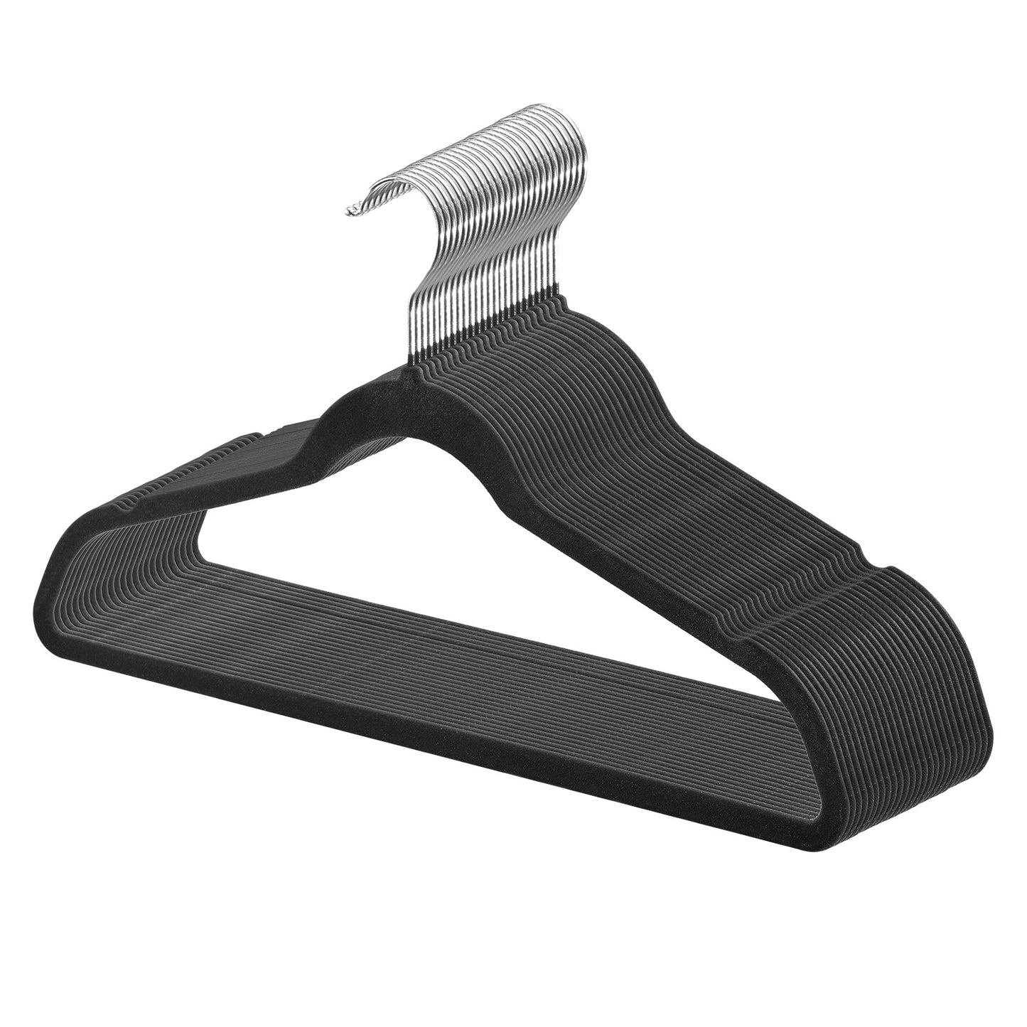 Velvet Hangers 50 Pack Black Non-Slip Hangers With 360 Degree Swivel Hook