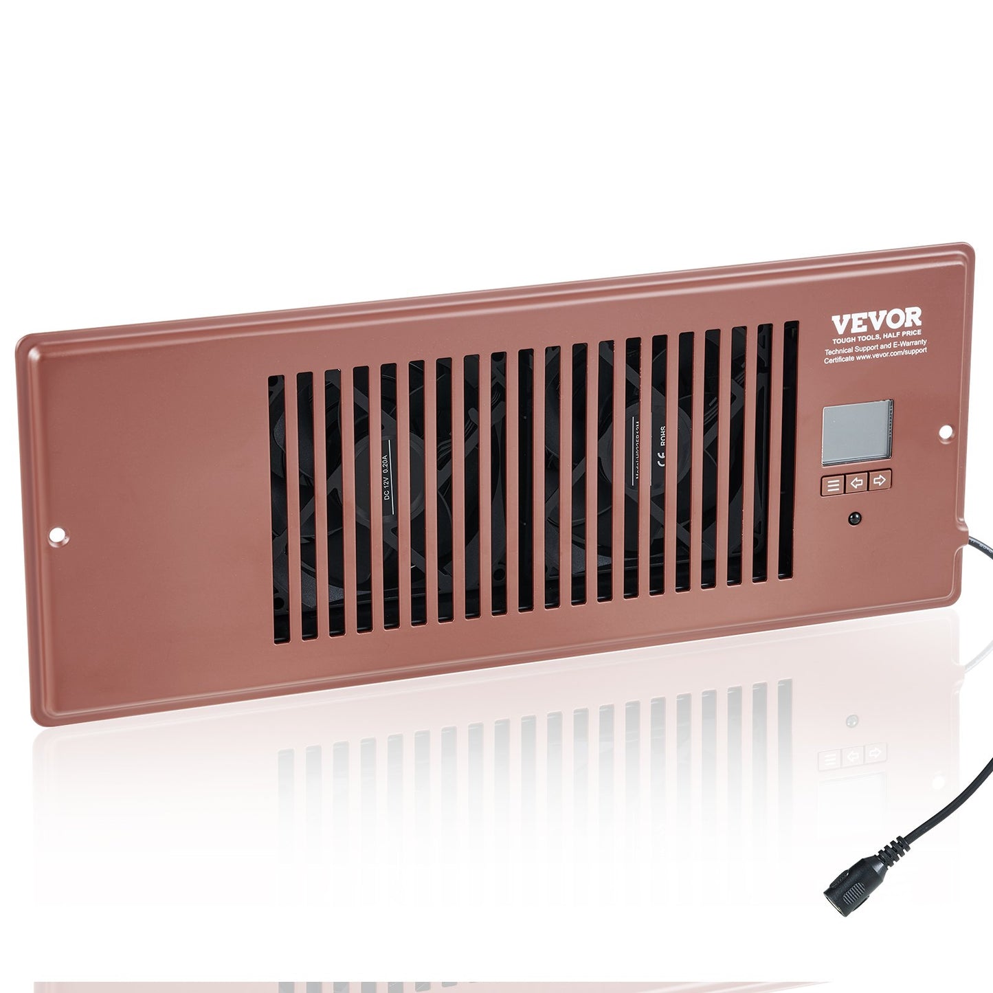 VEVOR Register Booster Fan, Quiet Vent Booster Fan Fits  Register Holes, With Remote Control And Thermostat Control,