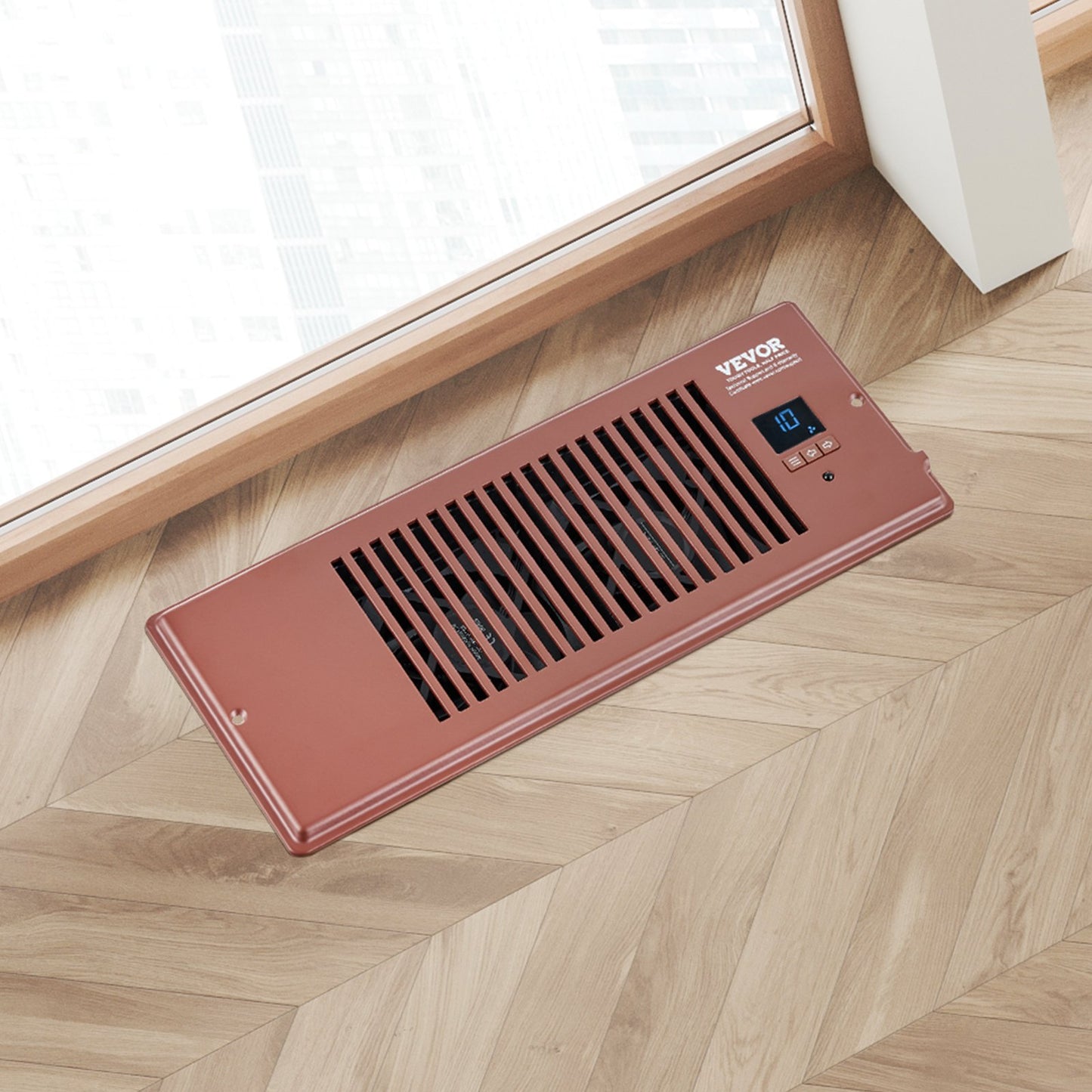 VEVOR Register Booster Fan, Quiet Vent Booster Fan Fits  Register Holes, With Remote Control And Thermostat Control,