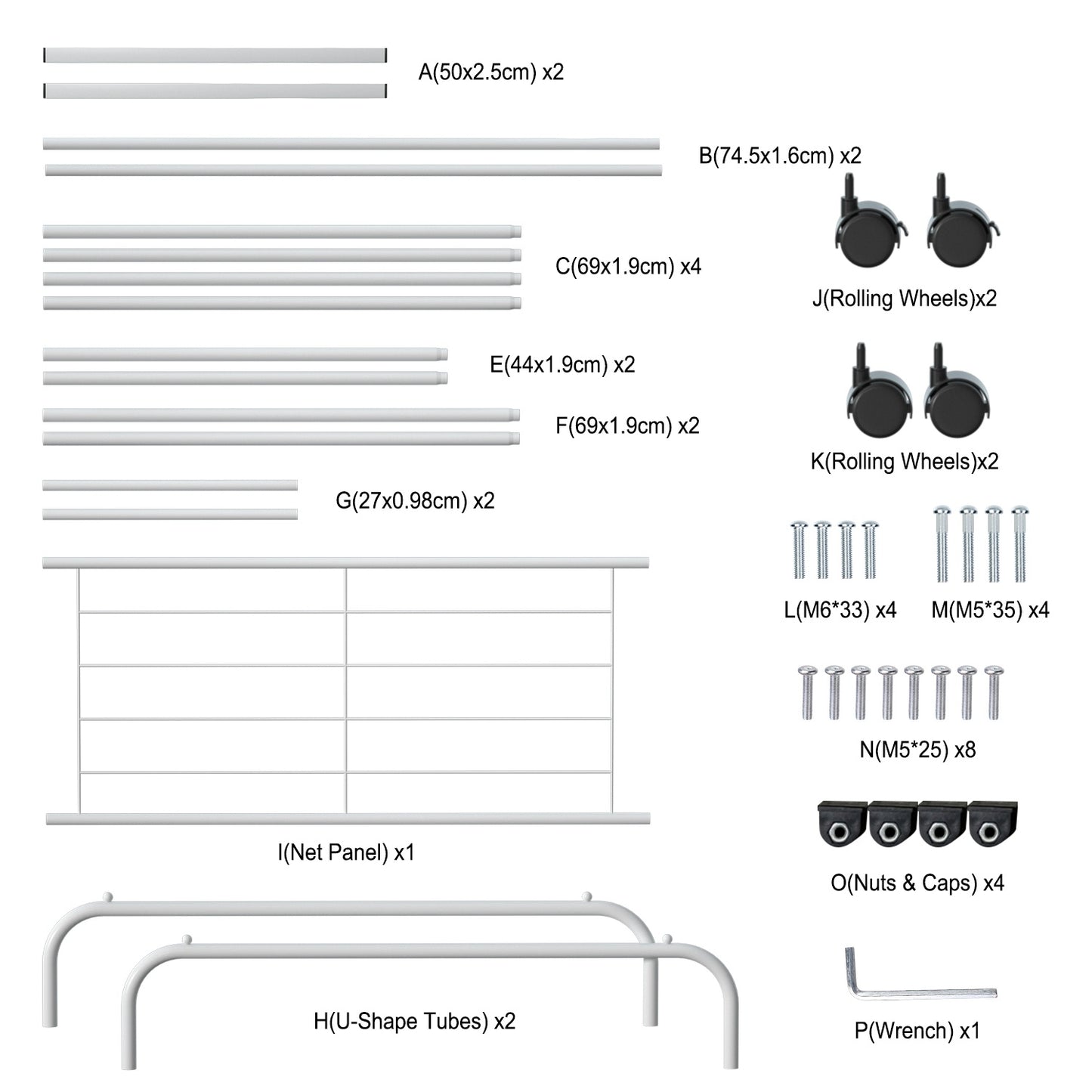 Garment Hanging Rack Clothing Hanging Rail ,Stand Rolling Wheel Clothes Organizer