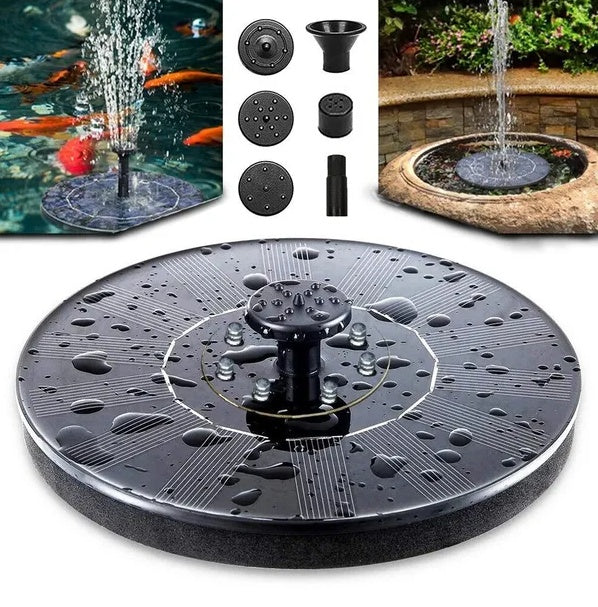 Solar Power Bird Bath Solar Fountain With 4 Nozzle