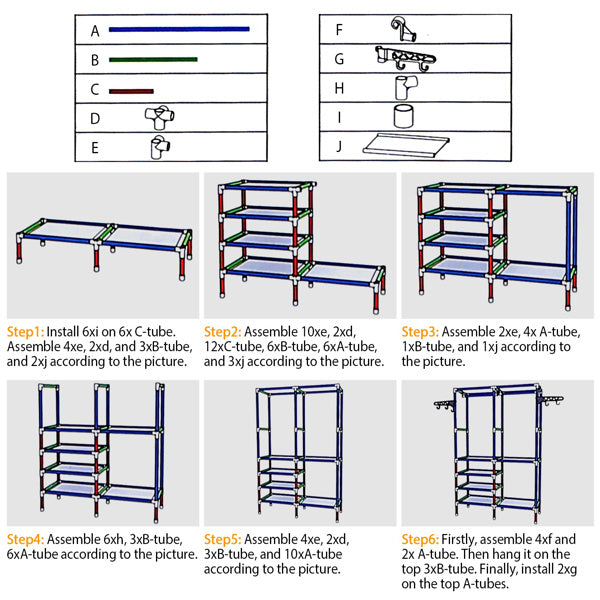 4-layer Shelf, Closet Organizer,