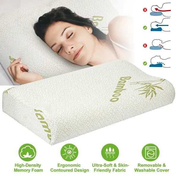 Contoured Cervical Orthopedic Pillow Neck Support Breath Pillow