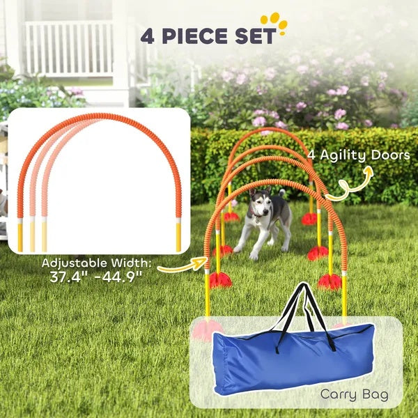 4 Piece Dog Agility Course Backyard Set