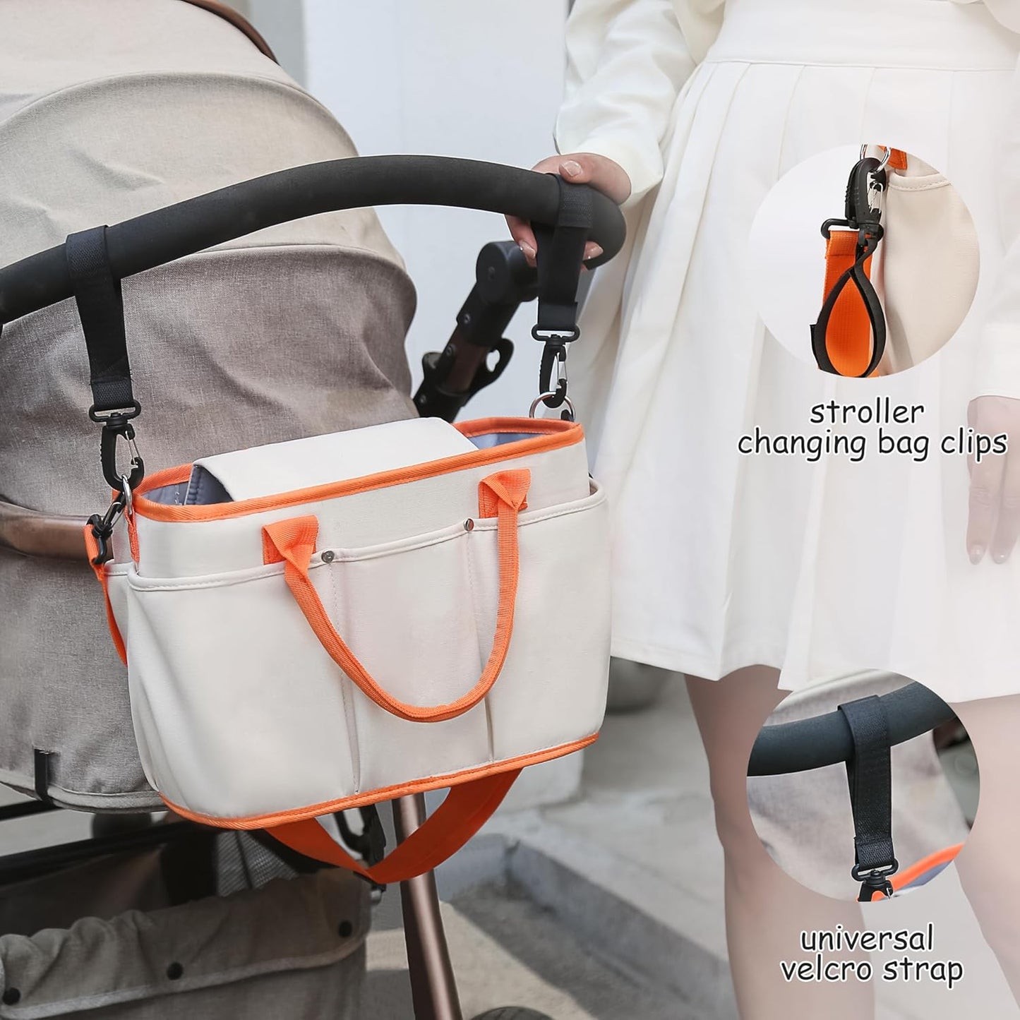 Diaper Bag Tote-Diaper Baby Bags, Waterproof Large Mommy Bag