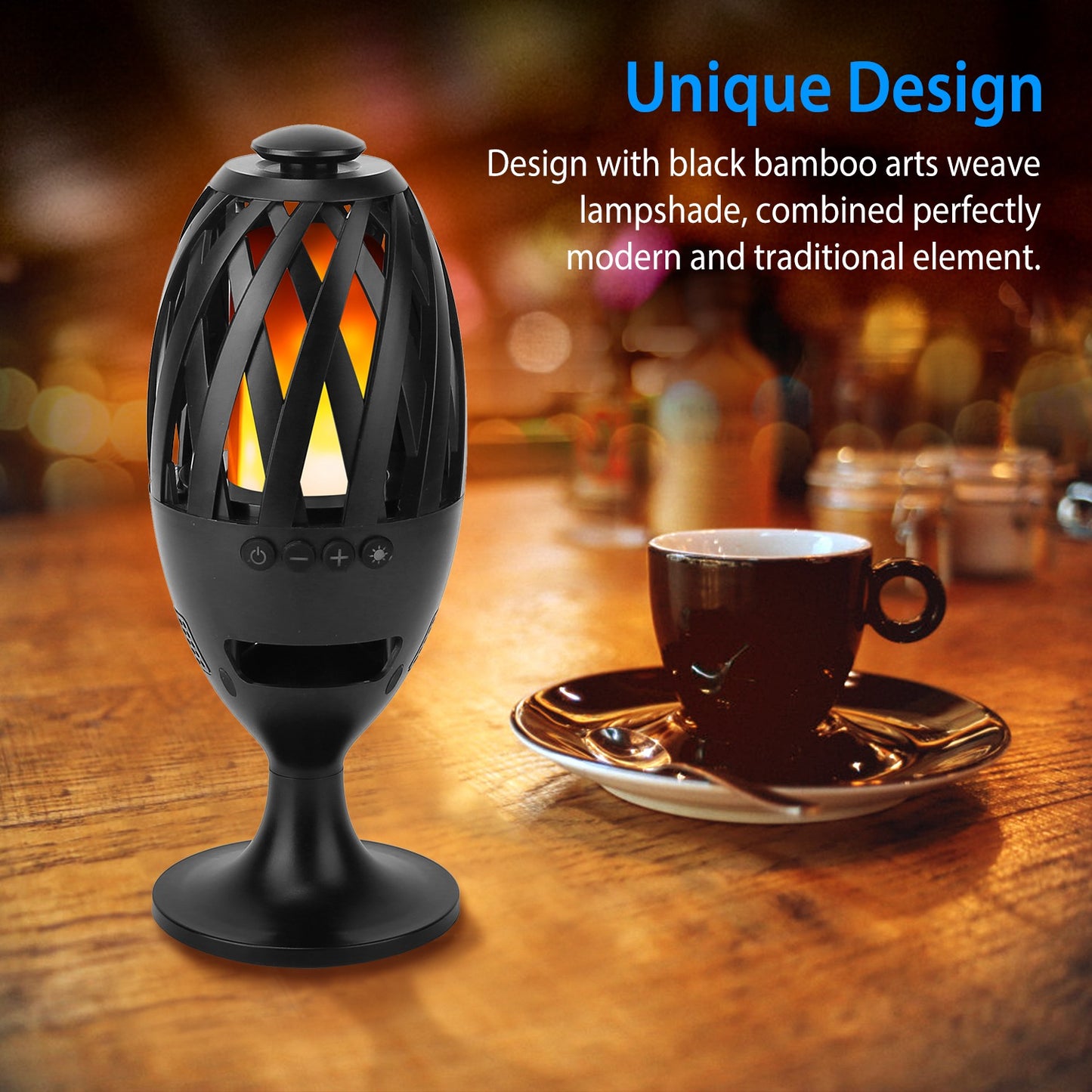 LED Flame Speakers Torch Wireless Speaker Waterproof Stereo Bass