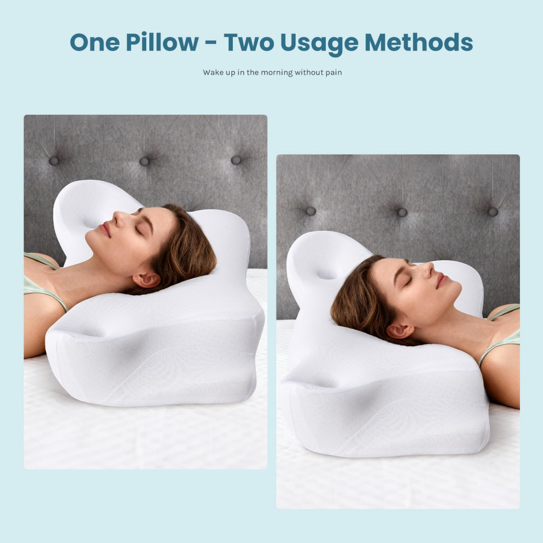 The Neck And Shoulders, Ergonomic Memory Foam Bed Pillow