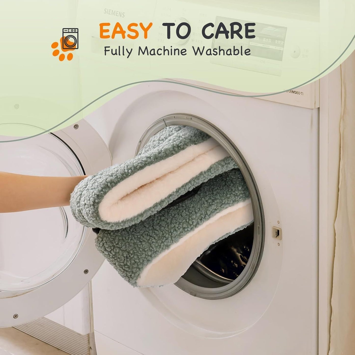 Washable Pet Bed For Cats & Small Dogs - 23x23x7 Inch Round